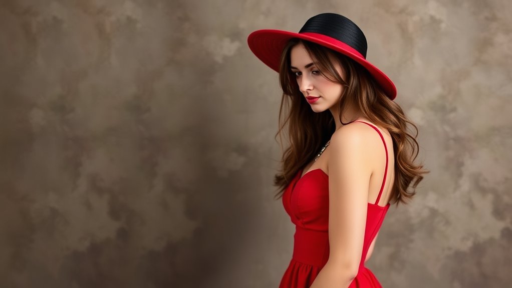 torba, która uzupełnia czerwoną sukienkę