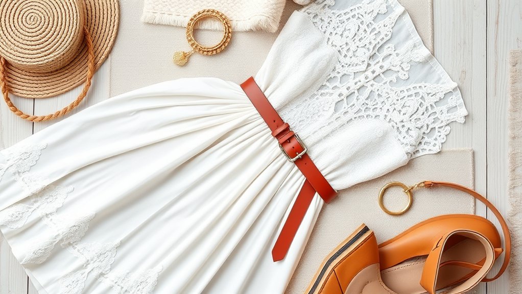 pasek pasujący do białej sukienki