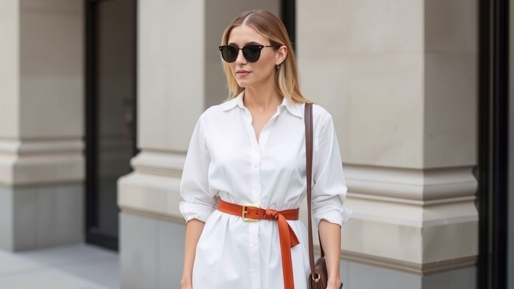 style pasków do białych sukienek