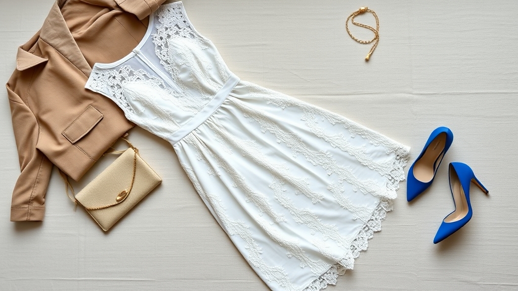 kombinacje niebieskich szpilek i sukienek