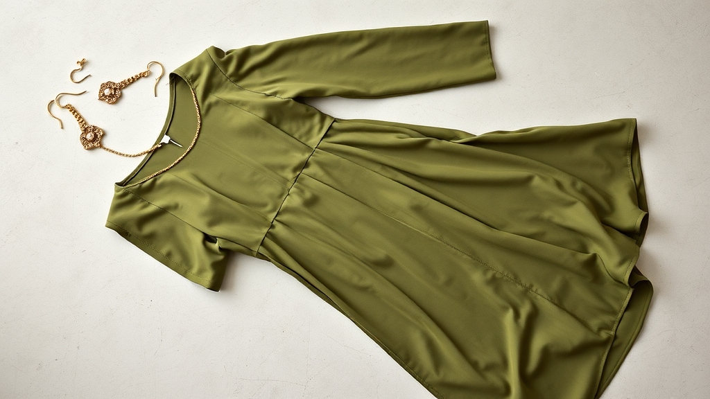 Złota biżuteria podkreśla oliwkową zieleń