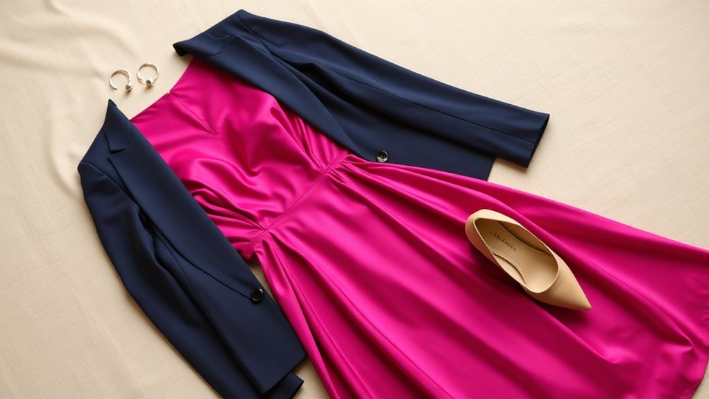 kolor kurtki do fuksjowej sukienki