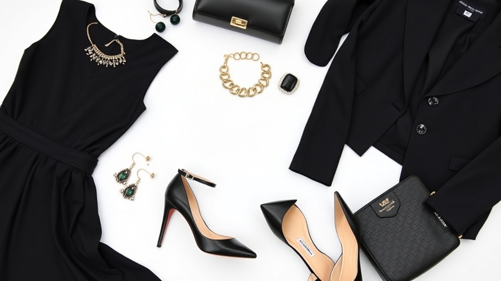 Biżuteria podkreśla czarną sukienkę