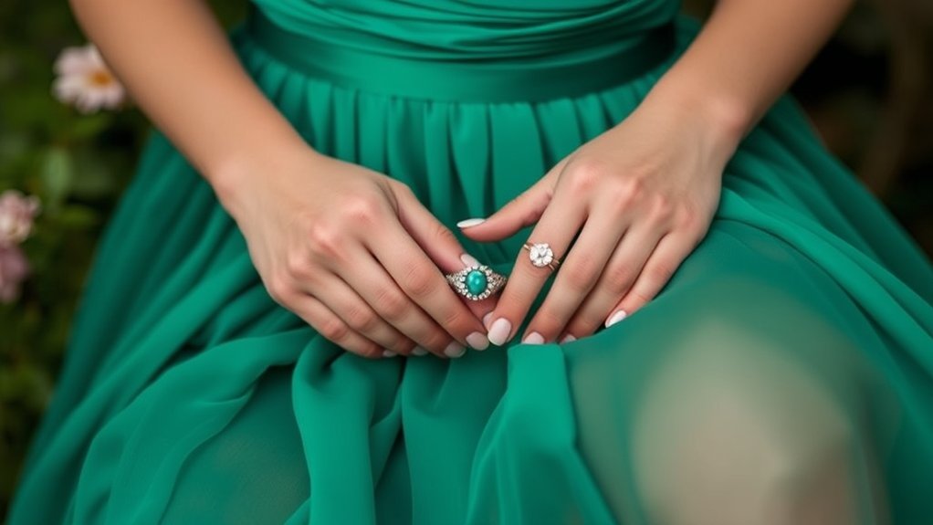 biżuteria, która uzupełnia zieleń