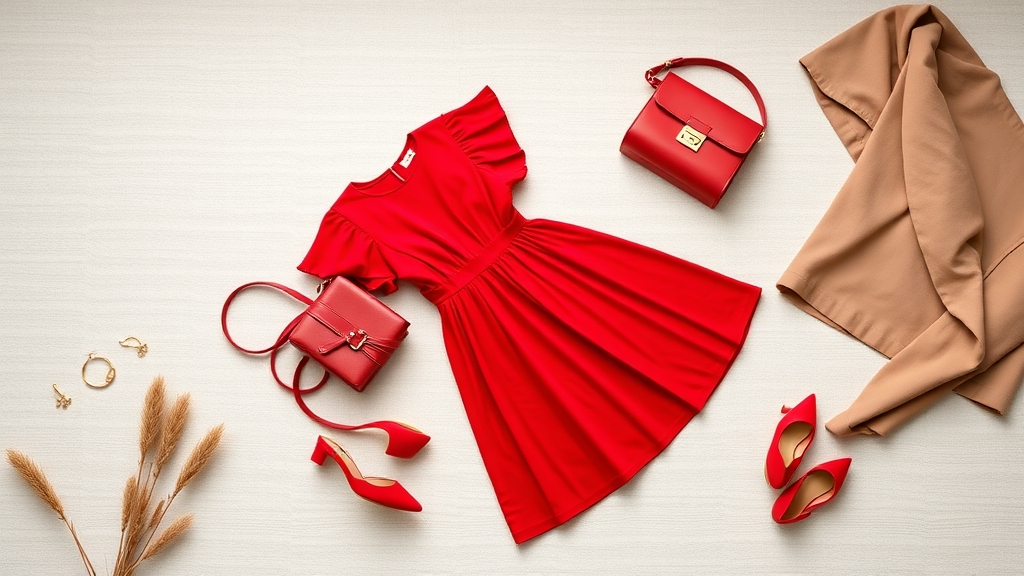 monochromatyczne czerwone oświadczenie mody