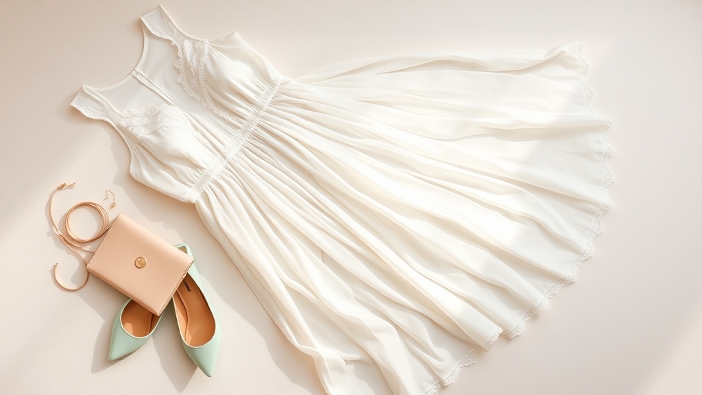 pastelowe odcienie podkreślają białą sukienkę