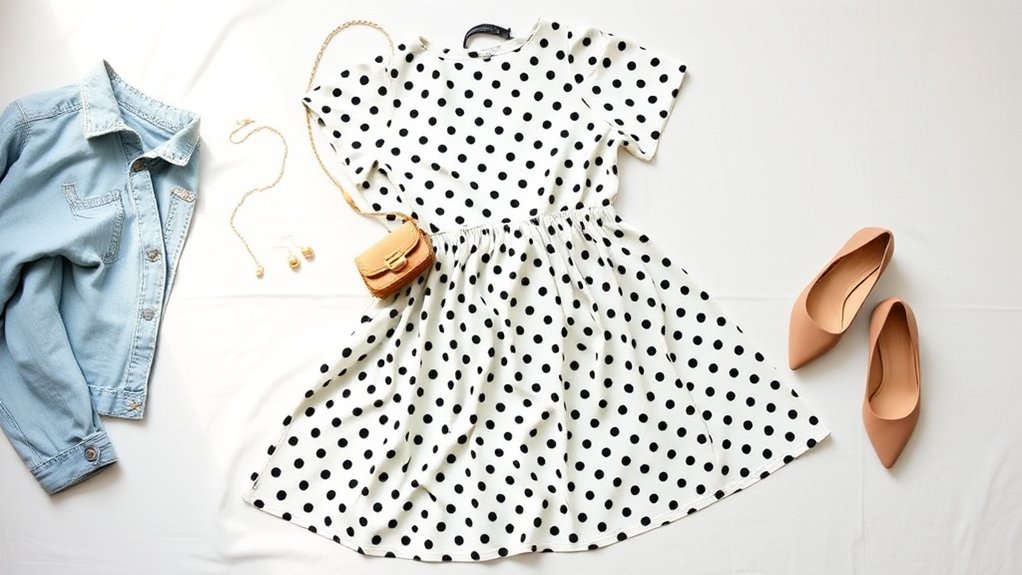 akcesoria do sukienki w kropki