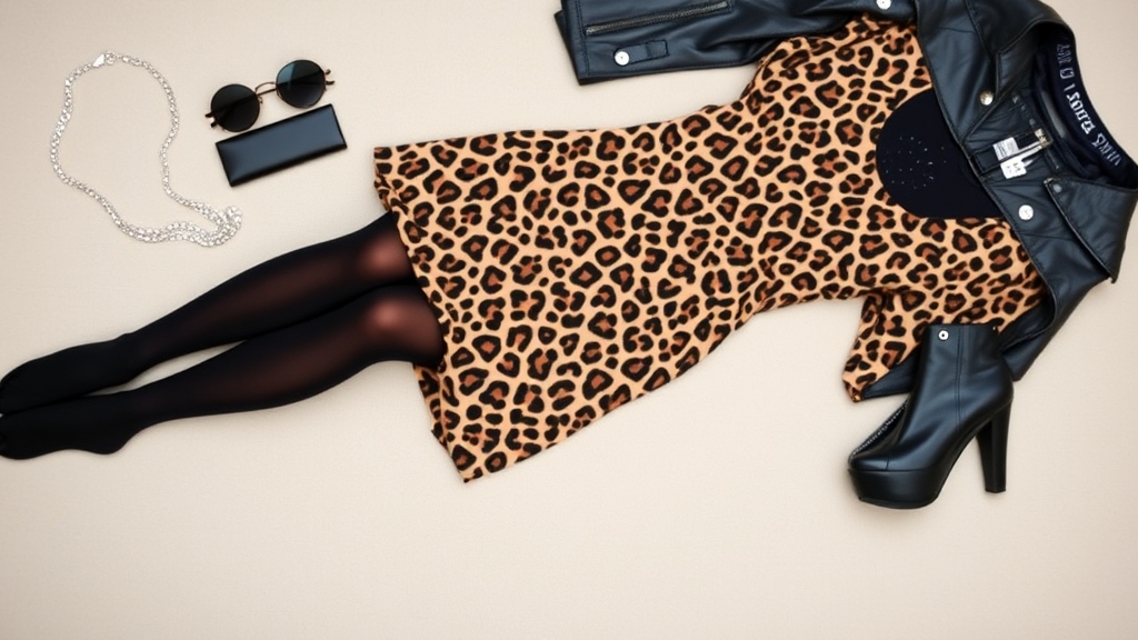 stylizowana sukienka w leopardzi wzór