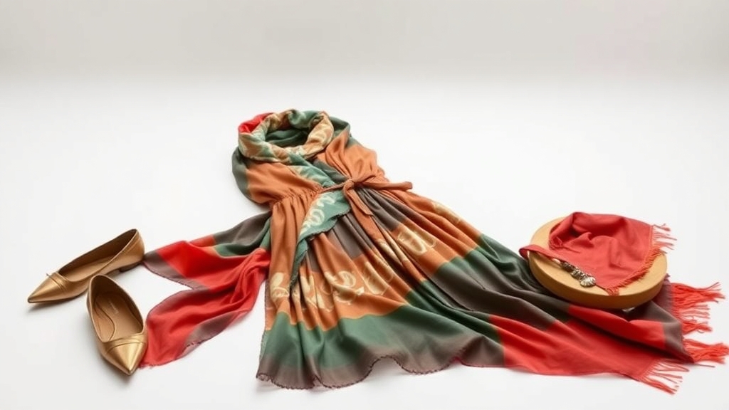 unikalne style sukienki z szalikiem