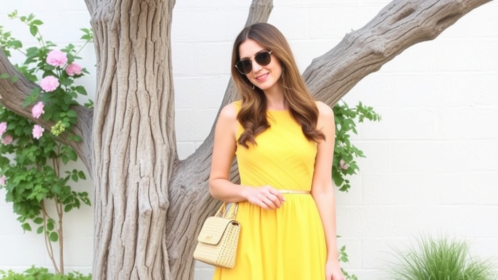Opcje żółtych butów w sukience